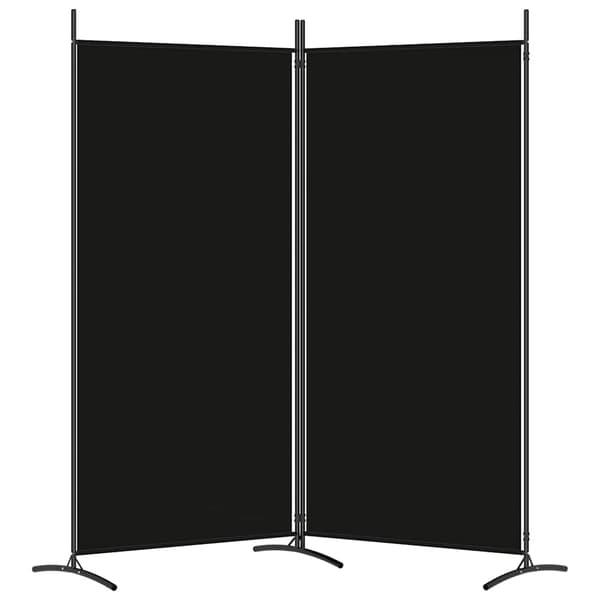 vidaXL 2-panels rumdeler sort 175x180 cm stof