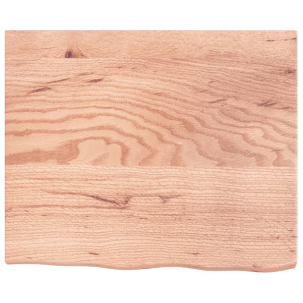 vidaXL bordplade lysebrun 60x50x(2-4)cm massivt egetræ