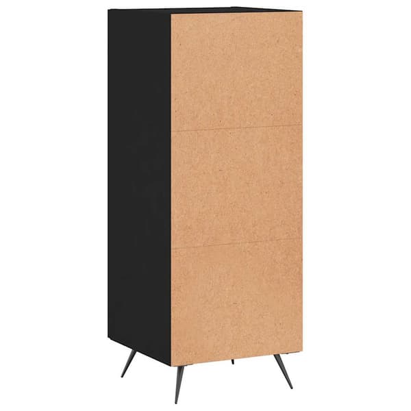 vidaXL skab, sort, 34,5x34x90 cm, træbaseret materiale
