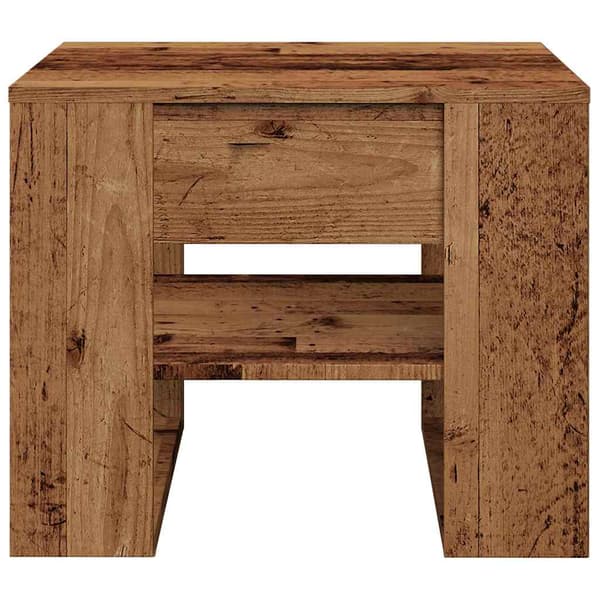 vidaXL Soffbord, Antikträ, 55,5x55x45 cm