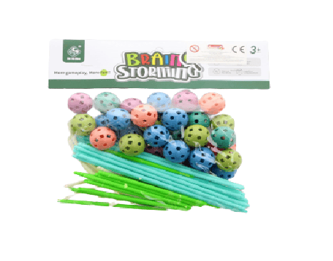 Block, rör, sugrör, bollar, pussel, 78 bitar