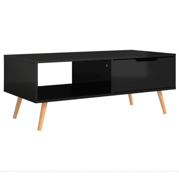 vidaXL sofabord højglans sort 100x49,5x43 cm