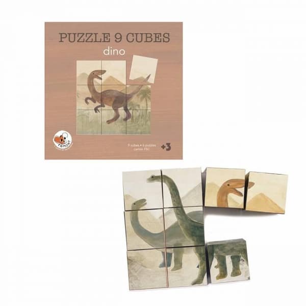 Dinosaurer terning puslespil