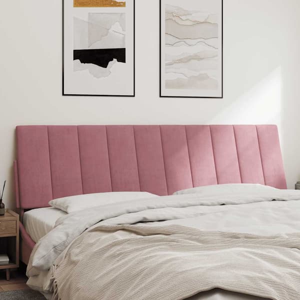vidaXL Sängynpäätytyyny, Vaaleanpunainen, 180 cm, Sametti