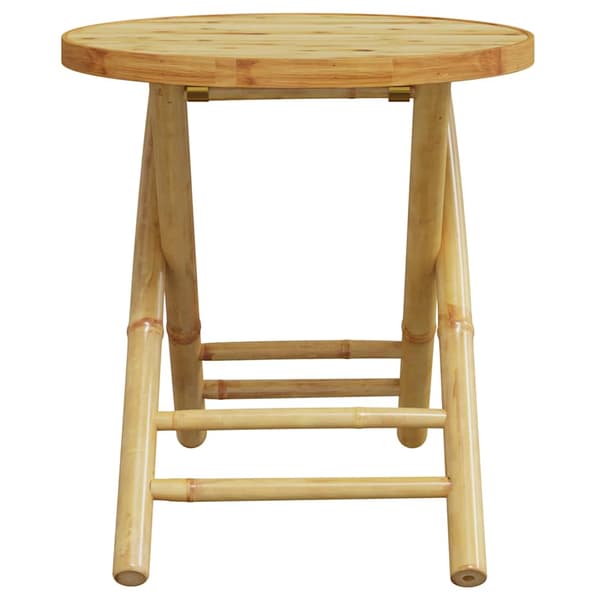 vidaXL Hopfällbart trädgårdsbord Ø45x45 cm bambu