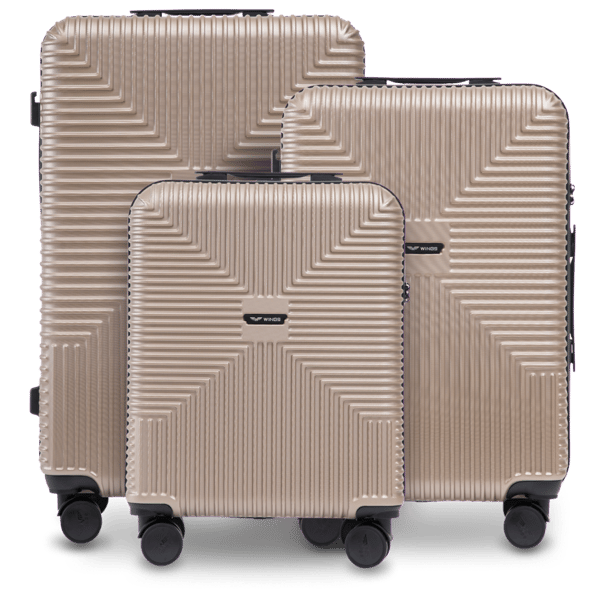 Set med 3 WINGS PC ECO CHAMPAGNE-väskor