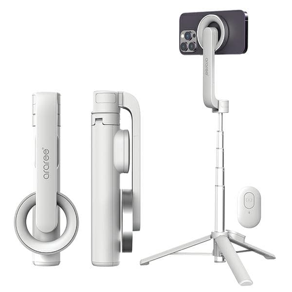 Selfie-stativhållare, stativ, Araree AR60-01727B, stativ för MagSafe Bluetooth vit