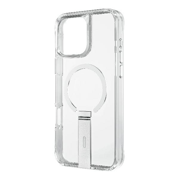 UNIQ Eleva -kotelo Vertica-telineellä iPhone 16 Pro Maxille, läpinäkyvä