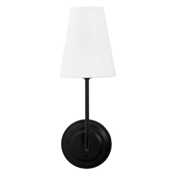 ELEGANCE Sort LINEN væglampe - smal
