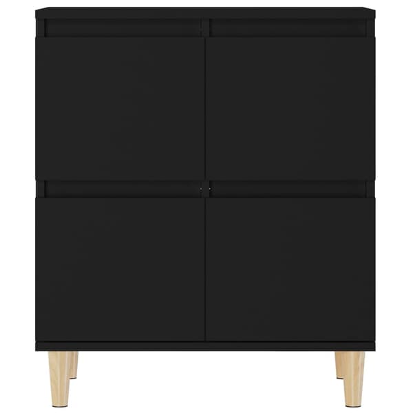 vidaXL kommode, sort, 60x35x70 cm, træbaseret materiale
