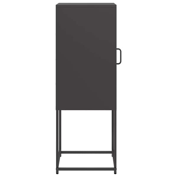 vidaXL kommode sort 36x39x107 cm koldvalset stål