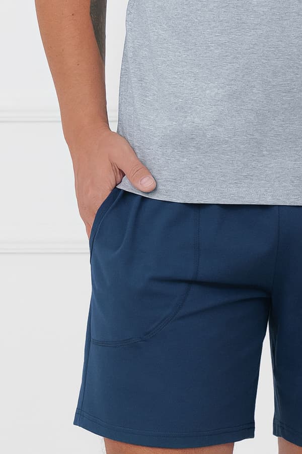 Herrpyjamas med kort ärm, korta byxor Devon L