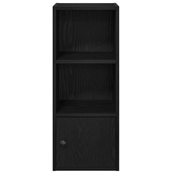 vidaXL hylde, sort, 31x24x77 cm, træbaseret materiale