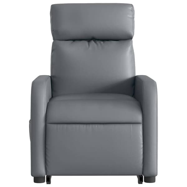 vidaXL Lyftbar massagefåtölj, grå, konstläder