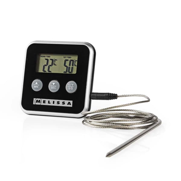 MELISSA Kötttermometer 16310241 0-250 °C Timer Alarm LCD