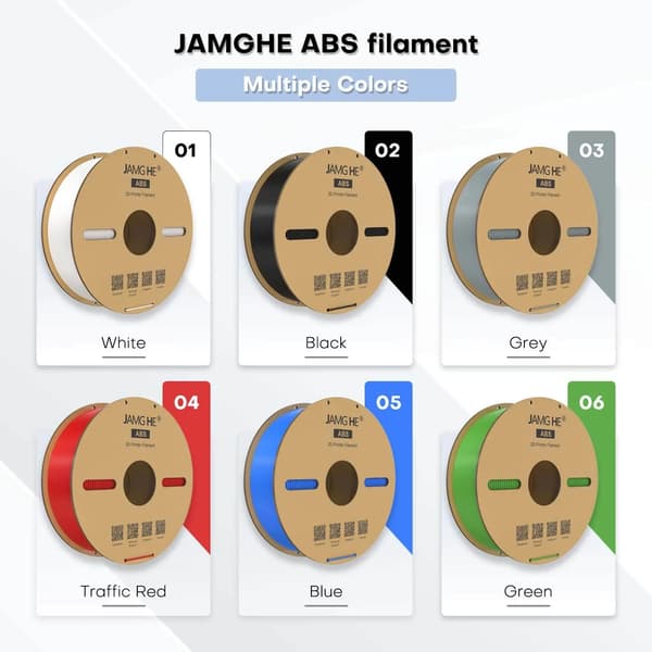 Jamghe ABS Blå 3D-printerfilament, 1,75 mm, 1 kg