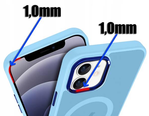 Etui til IPHONE 11 MAGMAT MAGSAFE BAGSIDER BLÅ + GLAS