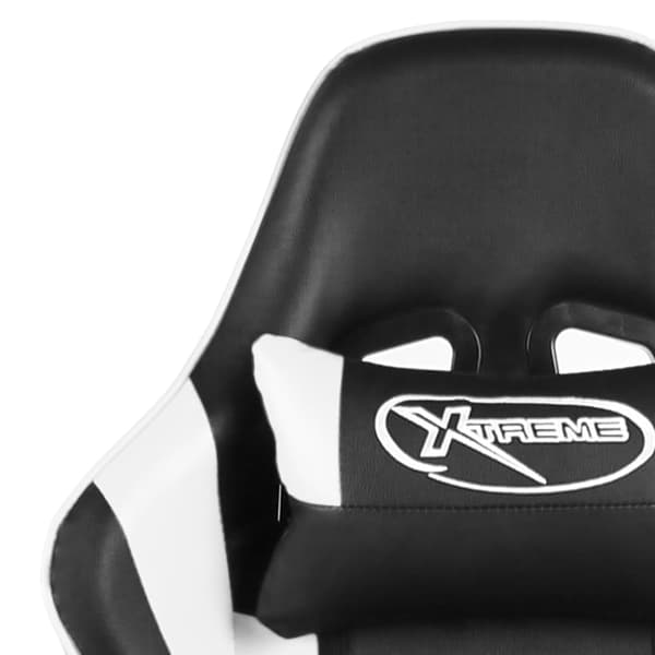 vidaXL snurrande spelstol, vit, PVC