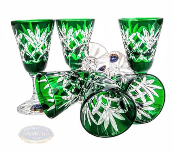 Smaragdkrystal vodkaglas 40 ml Ananas