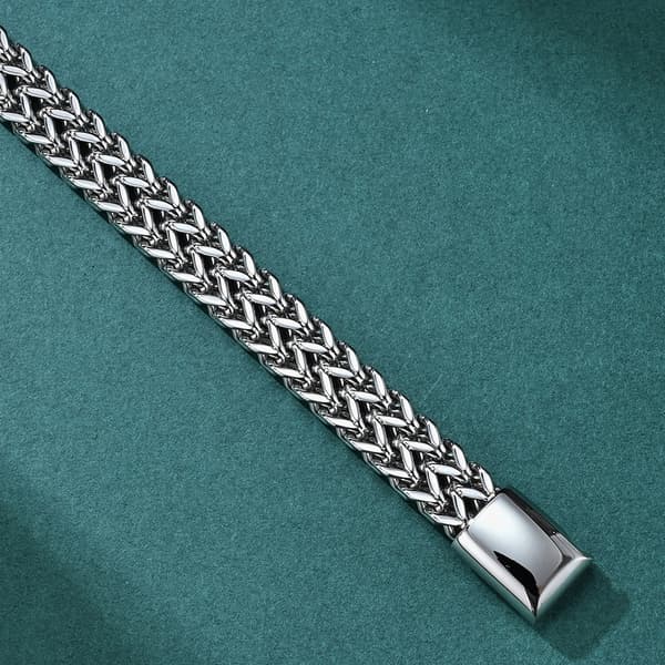 SØLV Herre Diamantarmbånd TYK Fuld Elegant Til Mænd