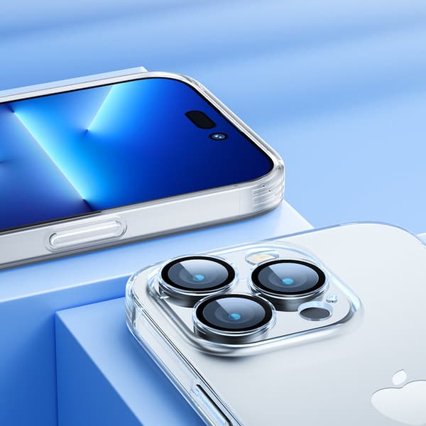 iPhone 14 Plus-skal med kameraskydd transparent 14Q