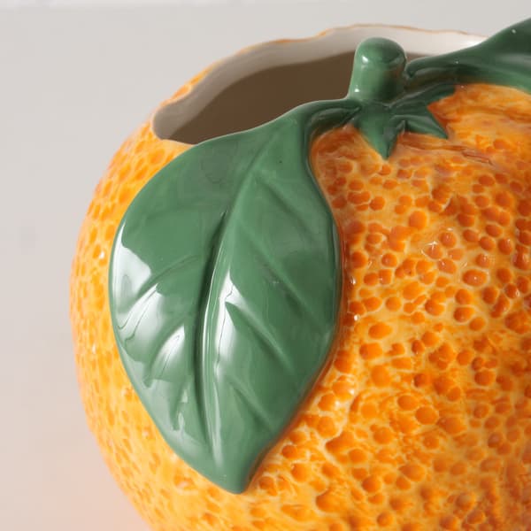Orange keramikvase