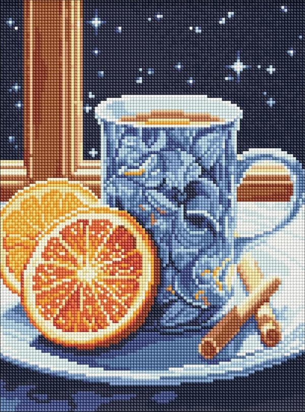 Diamantmosaik - Duftende Kombination 30x40cm