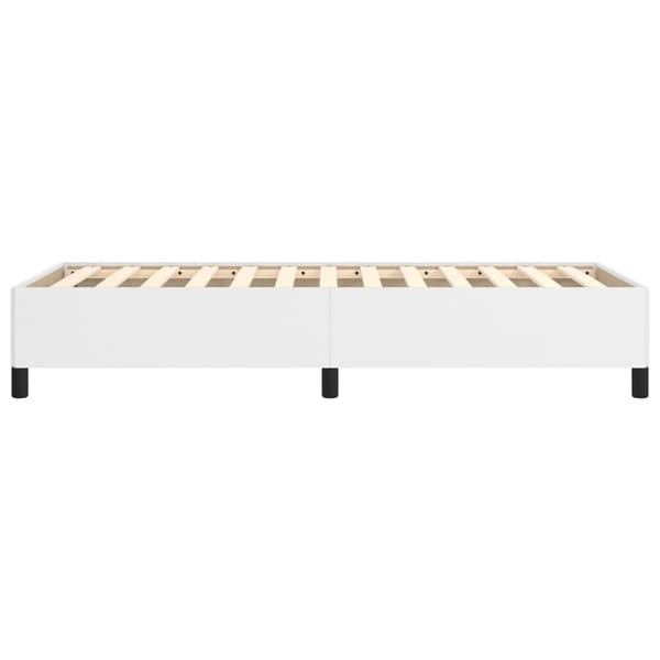 vidaXL Sängram vit 100x200 cm konstläder