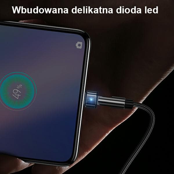USAMS punottu pyörivä kaapeli U60 2A USB-A - MicroUSB, vihreä