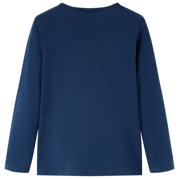 Barn långärmad T-shirt, marinblå, 140
