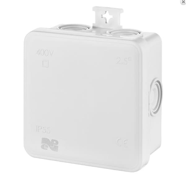E7 Box N/T 75x75x39, 7 membran, grå, IP 55