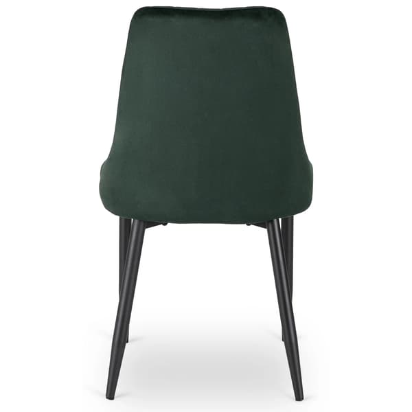 BARI Grön sammet Modern klädd matstol