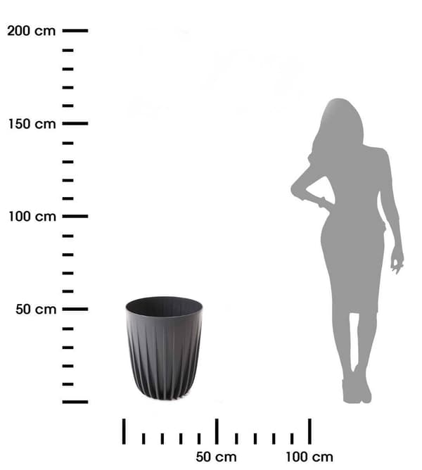 Strippet ECO genbrugsurtepotte sort