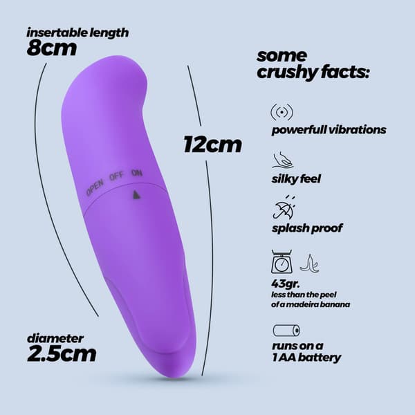 CRUSHIOUS G-FINDER MINI MASSAGEAPPARAT LILLA