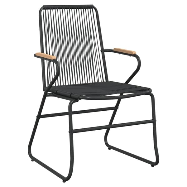 vidaXL havemøbelsæt med 3 dele sort PVC-rattan