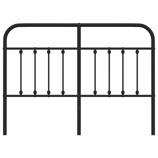 vidaXL metalsengegavl sort 150 cm