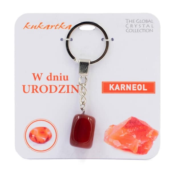 Syntymäpäivänäsi karneoli-avaimenperä