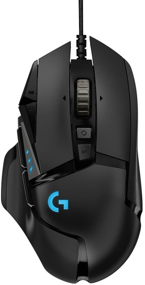 Logitech G502 Gaming Hero USB RGB Mus Sort (910-005471)