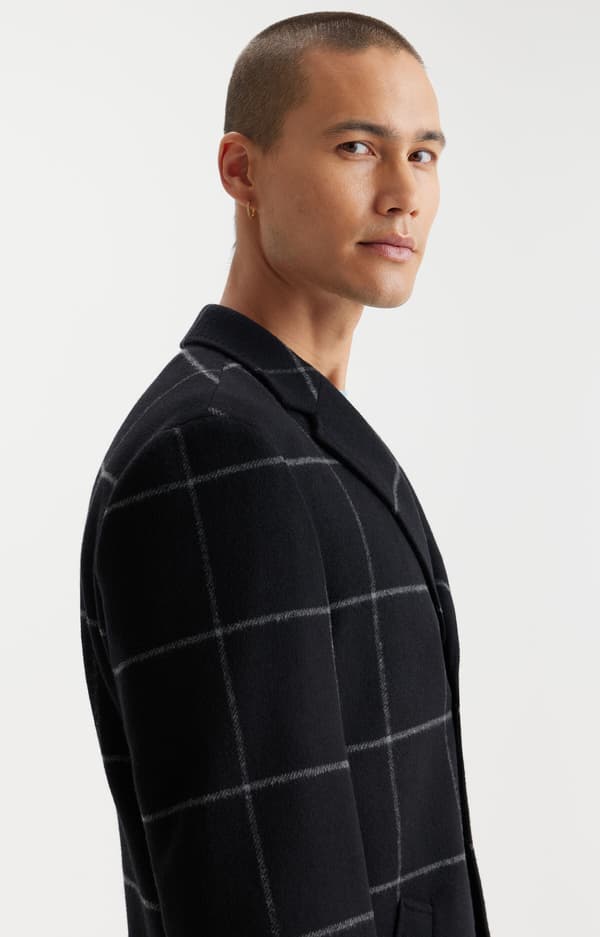 Slimfit uldfrakke 48