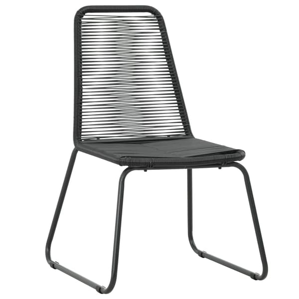 vidaXL havestole, sæt med 2, polyrattan, sort