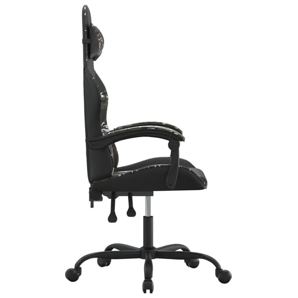 vidaXL gamingstol, sort og camouflage, kunstlæder