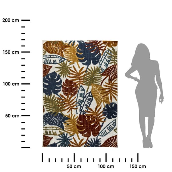 MONSTERA RETRO utomhusmatta 120x170 cm