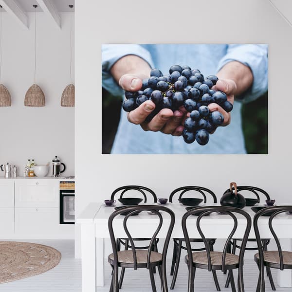 Lærredstryk Køkken Druer 120x60 cm
