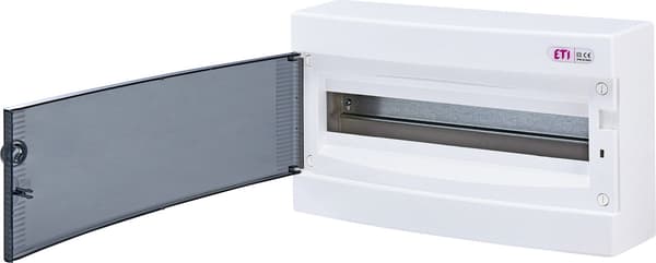 Utanpåliggande fördelningscentral 18 moduler IP40 transparent dörr ECT18PT-s