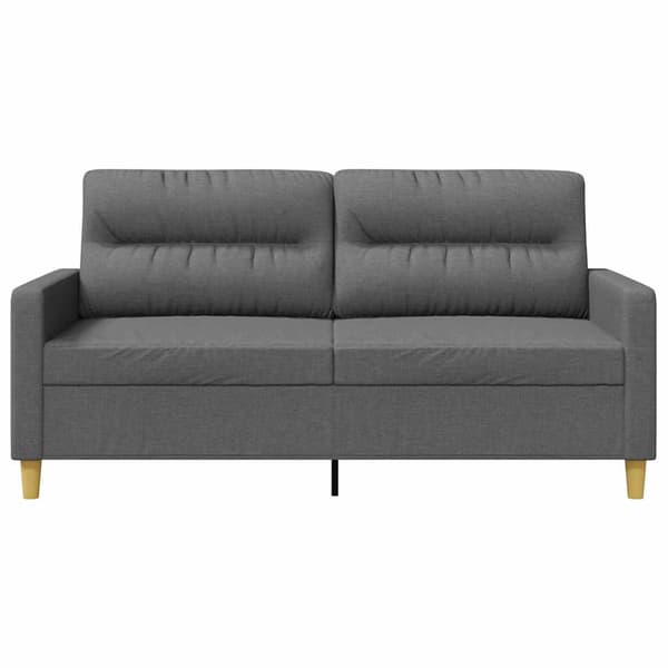 vidaXL 2-sitssoffa, mörkgrå, 140 cm, klädd i tyg