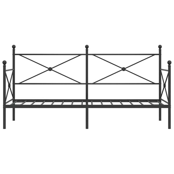 vidaXL dagseng uden madras sort 80x200 cm stål