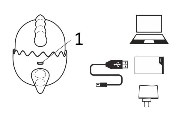 Trådløs LED Dinosaur Natlampe til Børn RGB USB Kabel Lyserød