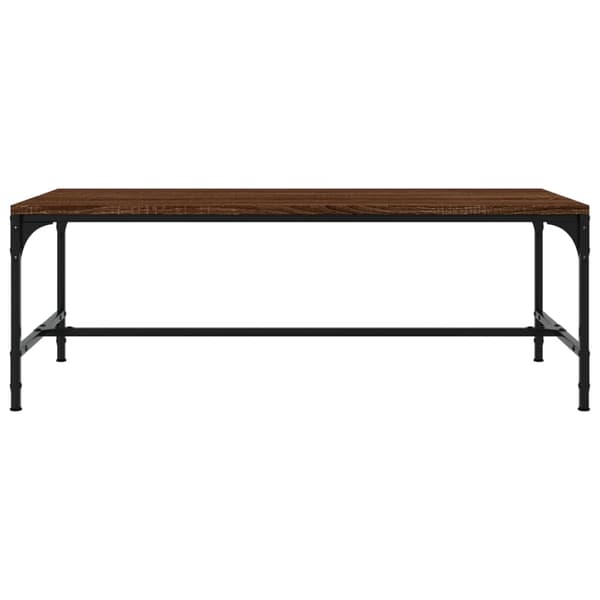 vidaXL sofabord brunt egetræ 100x50x35cm træbaseret materiale