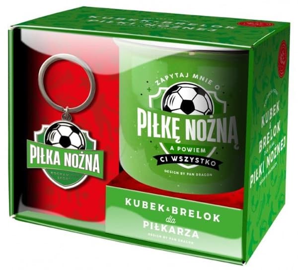 Hobby-fodbold krus + nøglering sæt