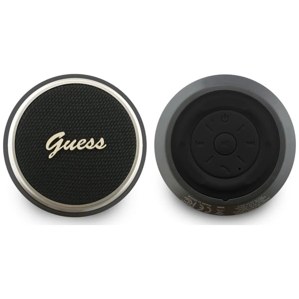 Guess 5W Script Metal Logo Bluetooth-kaiutin musta